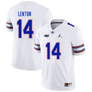 Men's Florida Gators #14 Quincy Lenton NCAA Nike White Authentic Stitched College Football Jersey DNZ2362VX